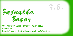 hajnalka bozor business card